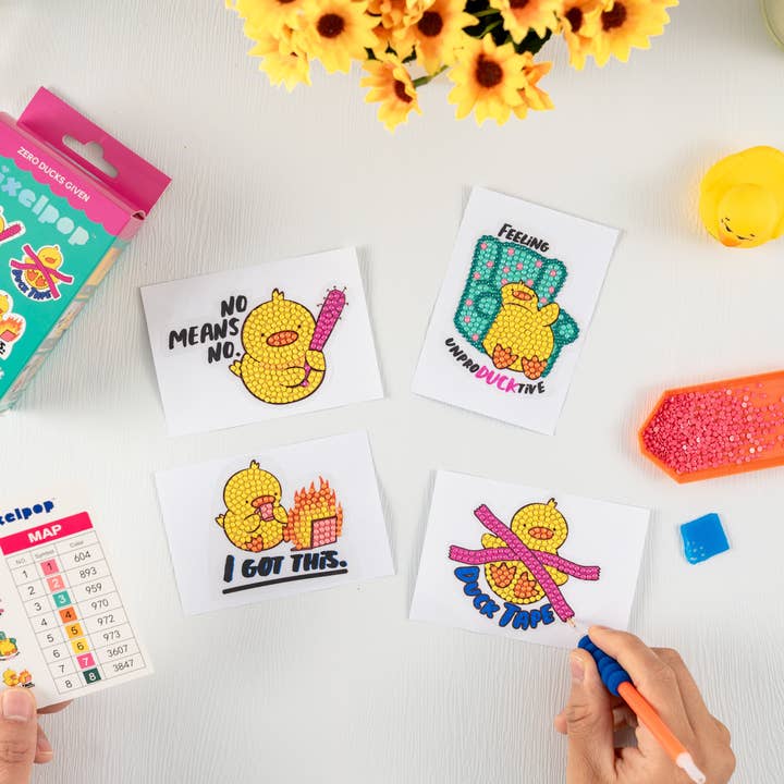PixelPop™ Diamond Art Sticker Pack — Zero Ducks Given for wholesale by House of Party