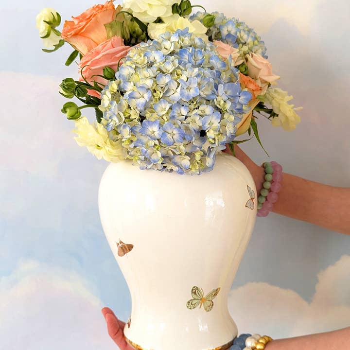 Lo Home | Ruby Clay - Wholesale Decorative Jar - Gilded Butterflies Ginger Jars8