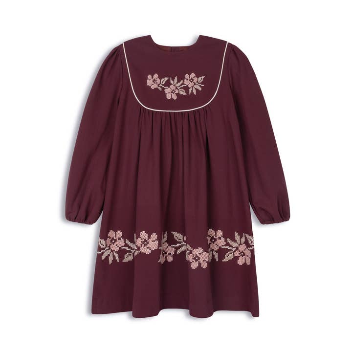 Colección de Lana Bordada Stitch - Vino - WS para venta al por mayor de Ely’s & Co.