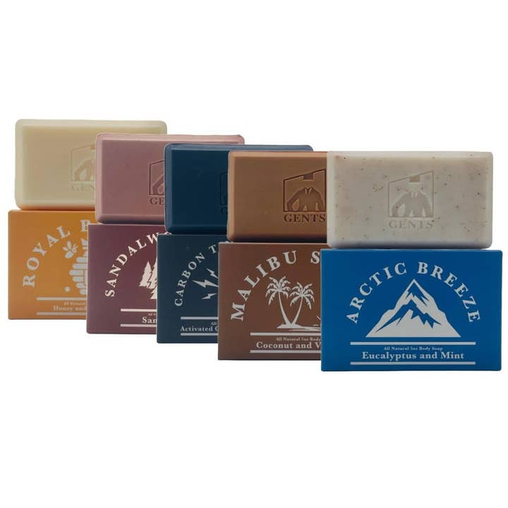 GENTS FINE GROOMING PRODUCTS - Wholesale Bar Soap - Men's - GENTS Body Soaps 5 oz All Natural 5 DIFFERENT SCENTS