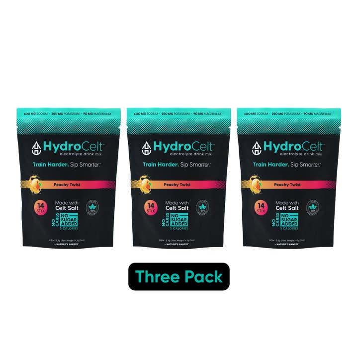 3-pack HydroCelt Peachy Twist - 14-pack voor wholesale door Celt Salt By Nature's Pantry