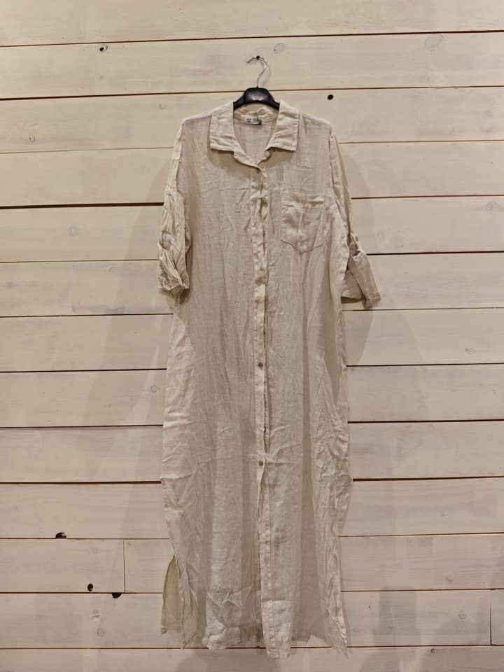 Linos y Textiles - Vendita all'ingrosso Camicia button down - Donna - REF 8827 T-SHIRT LUNGA 100% LINO2