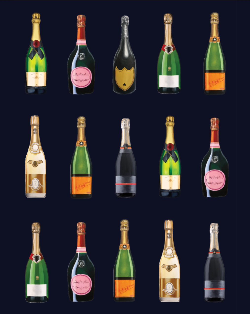 Jessica Anderton Designs Limited – wholesale Tea towel – Champagne and Fizz Tea Towels  (Best-Seller)12