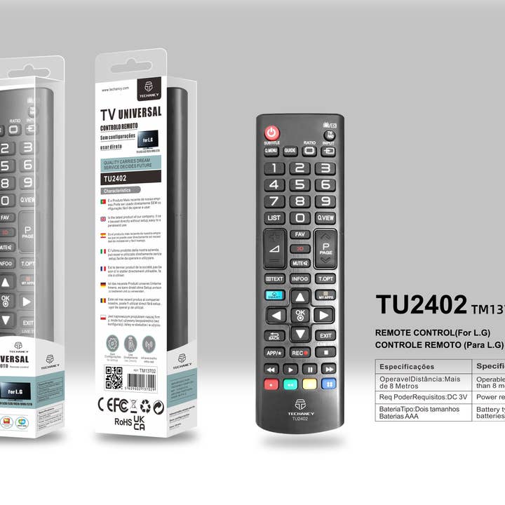 TECHANCY - Wholesale Power Adapter - Techancy Universal TV Remote Control TU2402 for LG, Compatib2