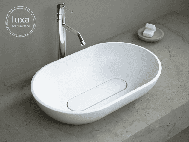 BAINS NEO - Wholesale Bathroom Accessory Set - Oval countertop basin "MOEDA" 50cm0
