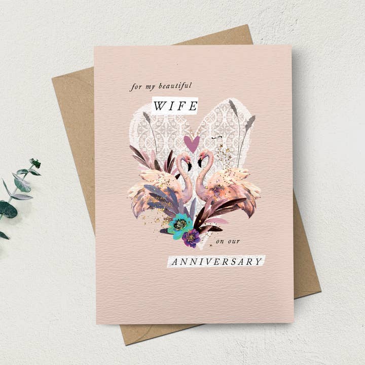 Stephanie Davies - Venta al por mayor Tarjetas de aniversario - Aniversario de bella esposa