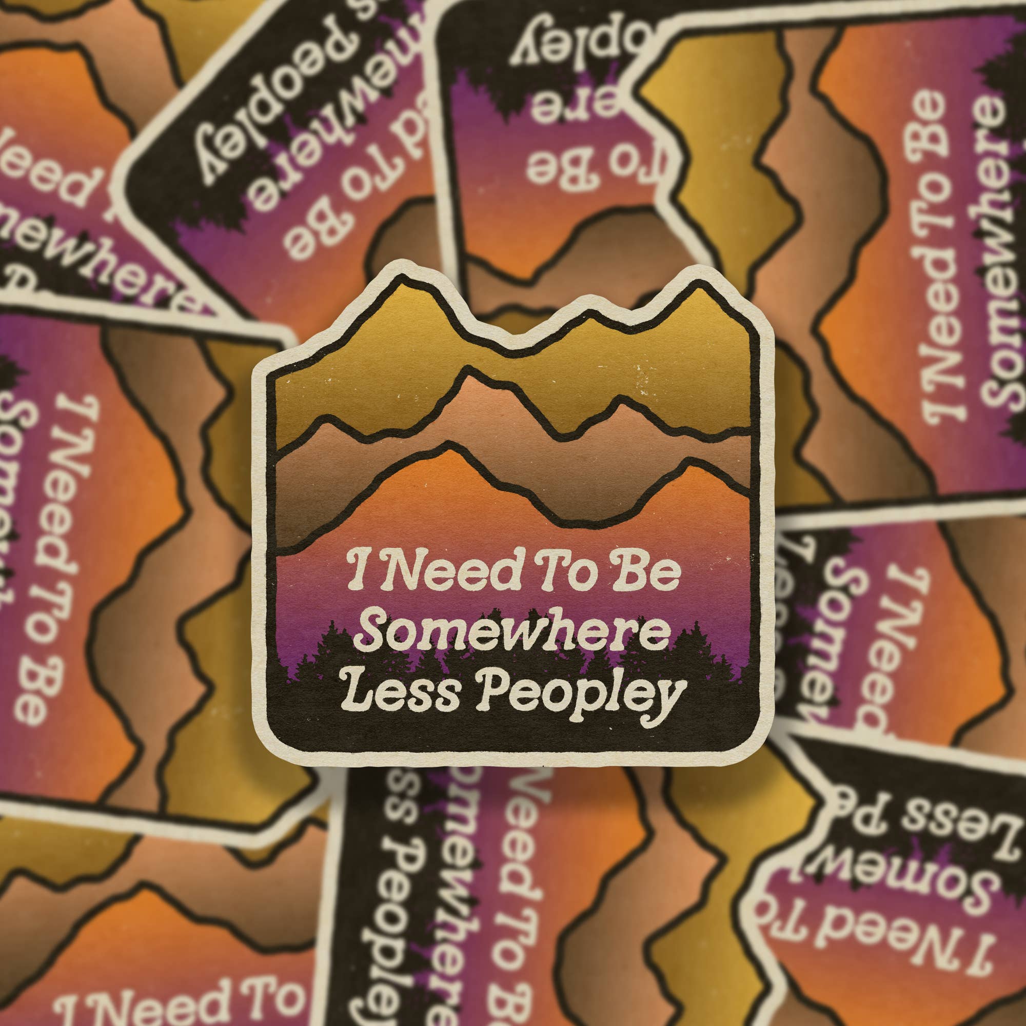SheeleyCo - Wholesale Sticker - I Need To Be Somewhere Less Peopley Vinyl Sticker