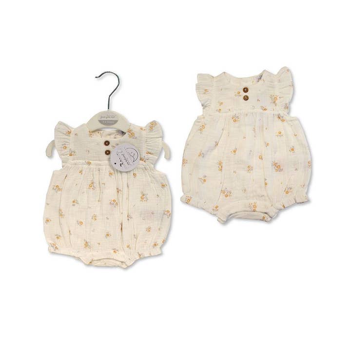 Sheldon International - Wholesale Jumpsuit - Baby - Baby Girls Cotton Romper - Flowers - 6245