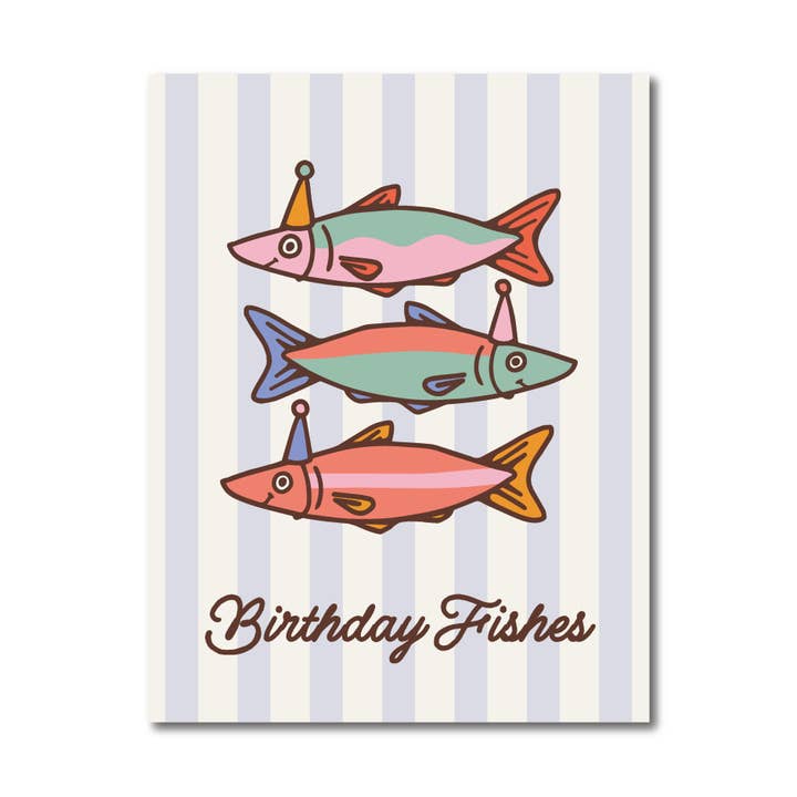 Birthday Fishes Greeting Card for wholesale by Amberhill
