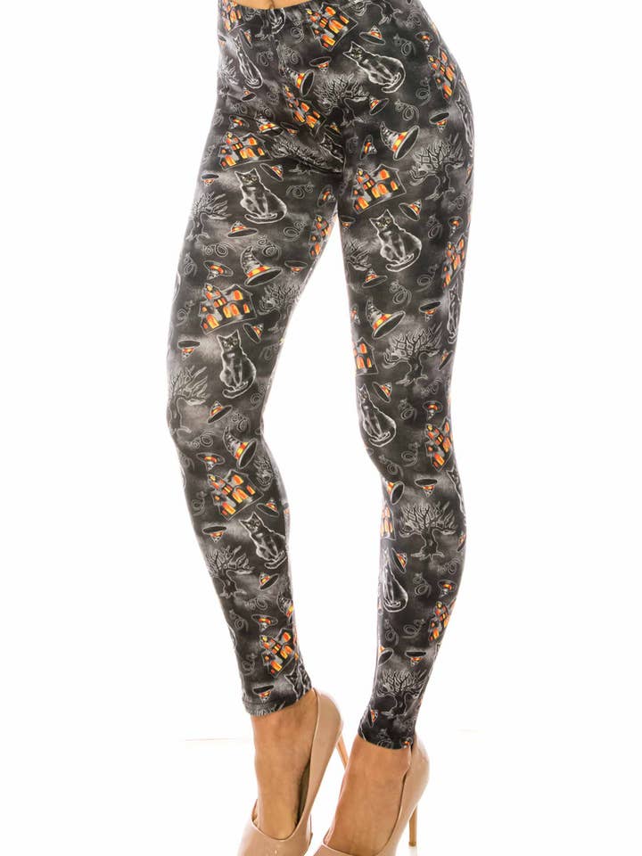 Krämiga mjuka spökade Halloween leggings från USA Fashion™ för wholesale av USA Fashion
