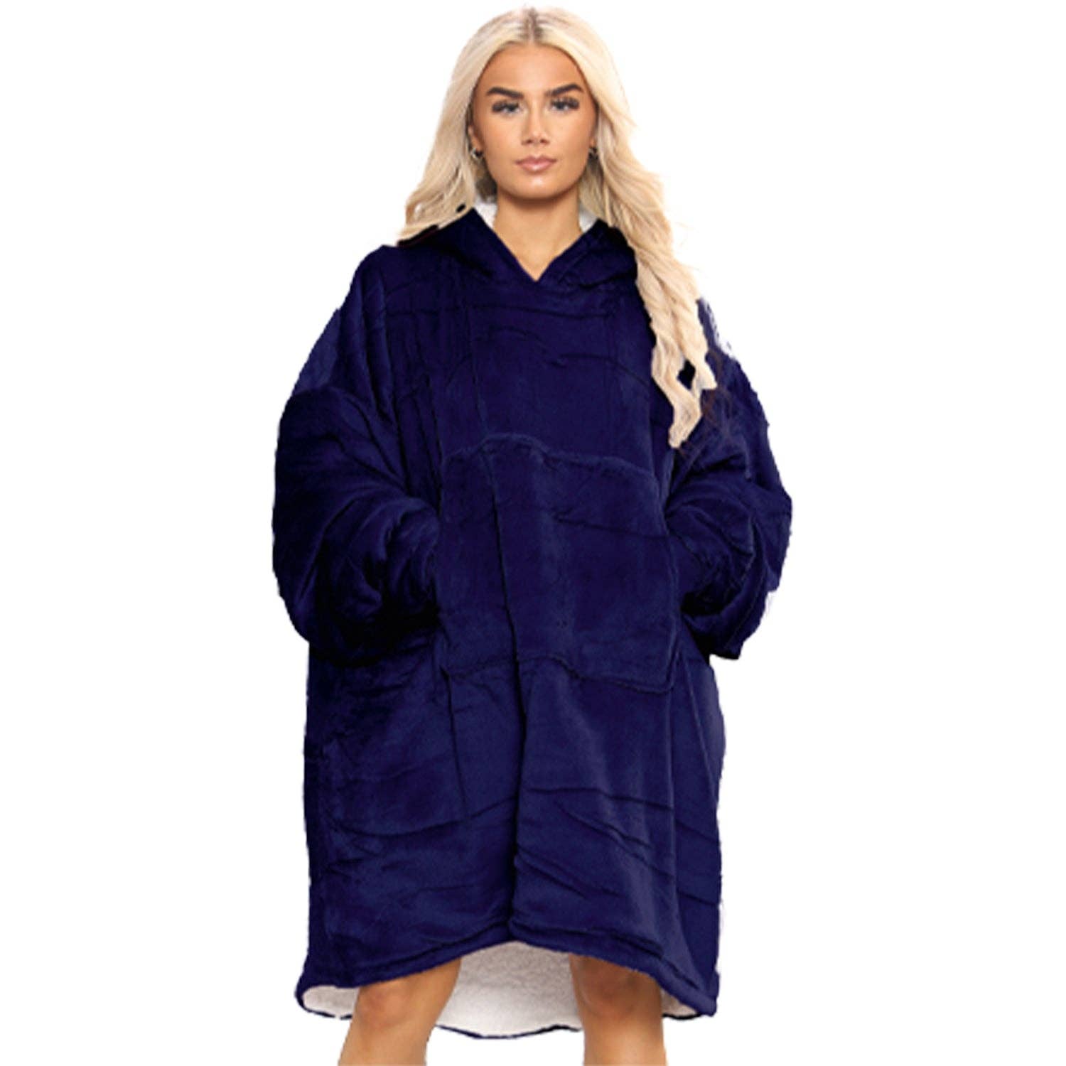 MANAV – wholesale Fleece – Women′s – Oversized Sherpa Fleece Hoodies - Plain3