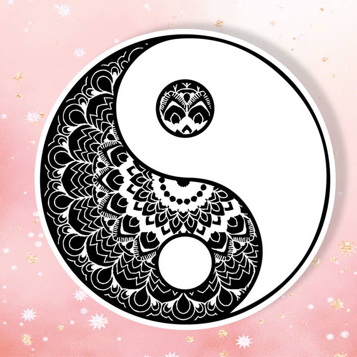 Adesivo Yin Yang in vinile con intenzione metafisica per la vendita all'ingrosso da parte di London Luxury Candles