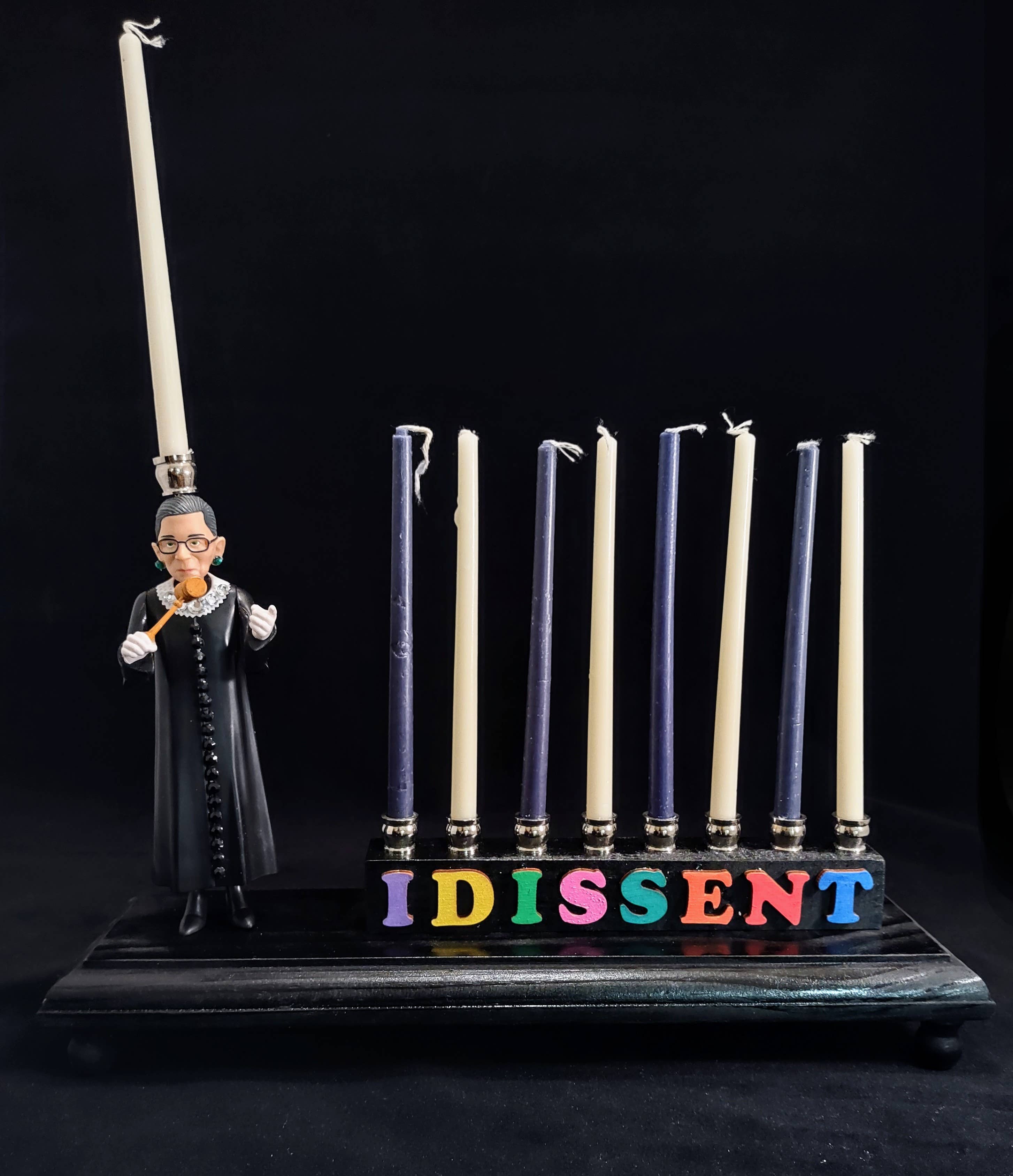 Eclectic Judaica – wholesale Menora – Ruth Bader Ginsburg I Dissent menorah7