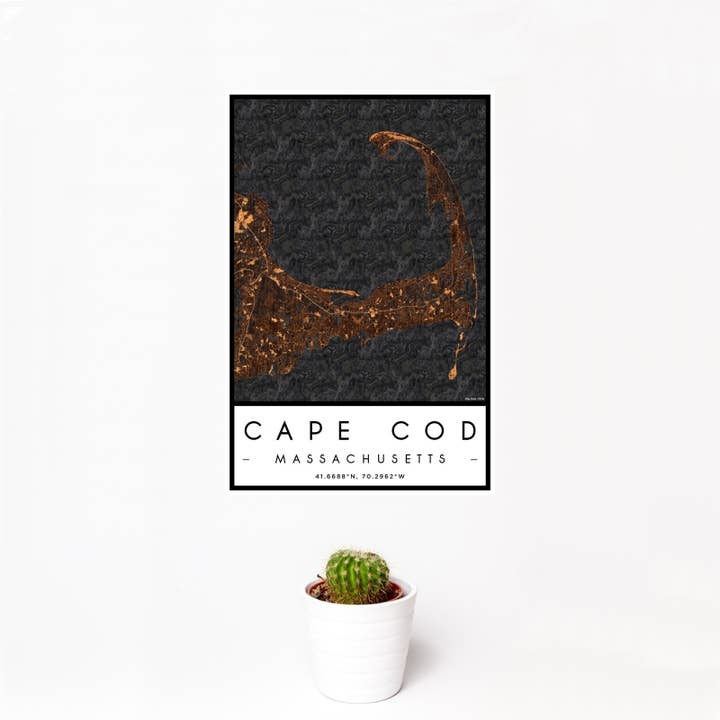 Cape Cod MA - Impresión de mapa para venta al por mayor de JACE.design
