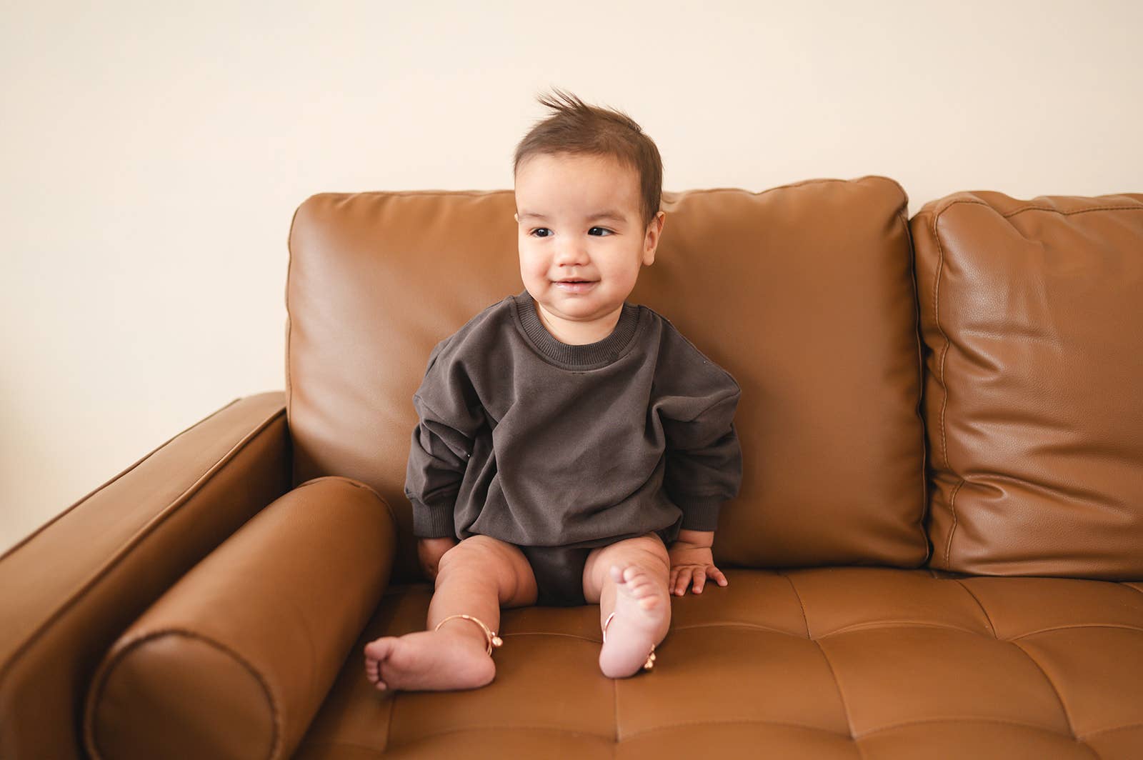 Addie Joy company - Wholesale Romper - Kids - Oversized Cozy Romper - Faded Black4