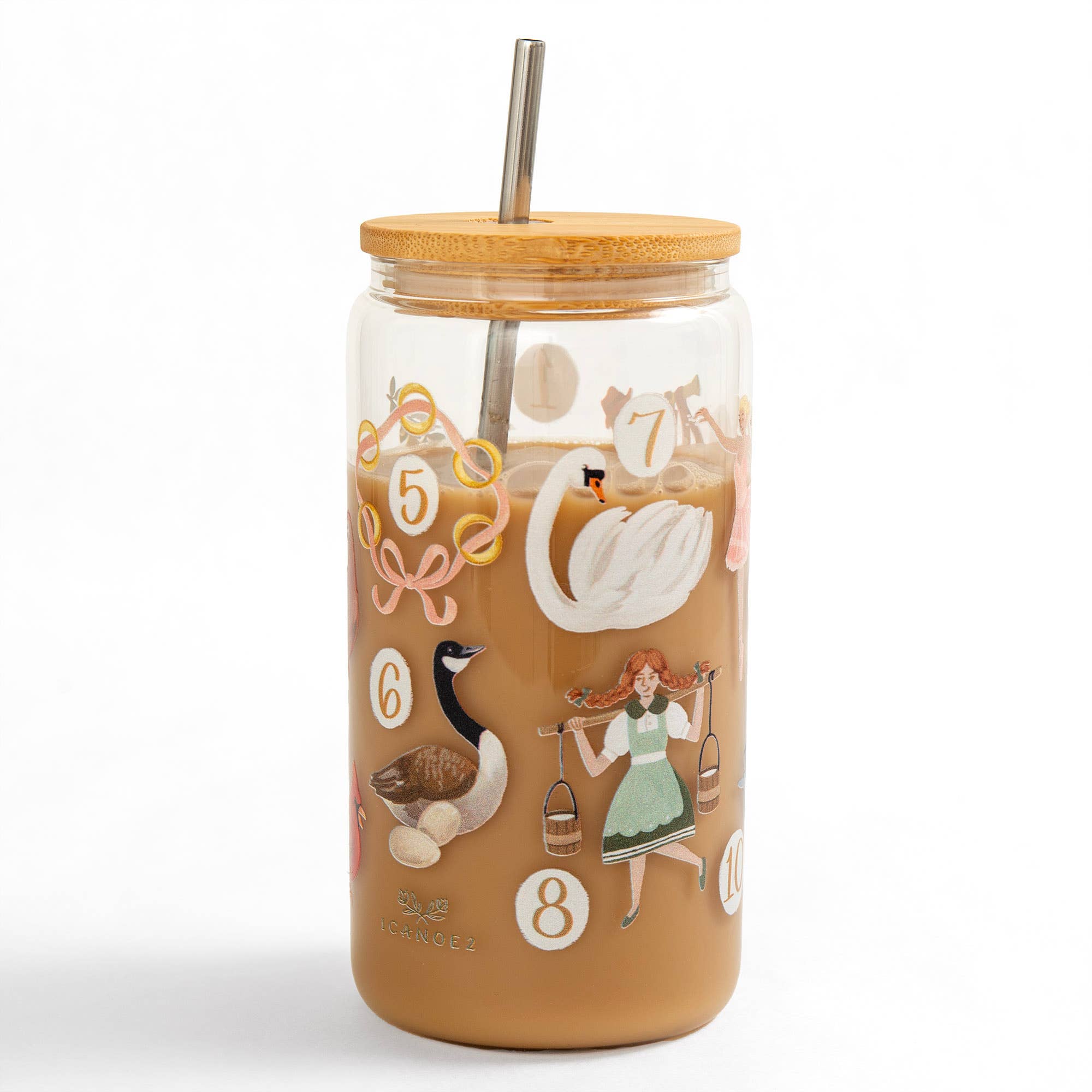 1canoe2 | One Canoe Two Paper Co. - Wholesale Drinking Glass/Cup - 12 Days Of Christmas Glass Can2