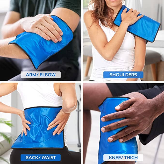 AllSett Health - Wholesale Hot/Cold Compress - 2 Pack XXL Reusable Hot and Cold Gel Ice Packs for Injuries