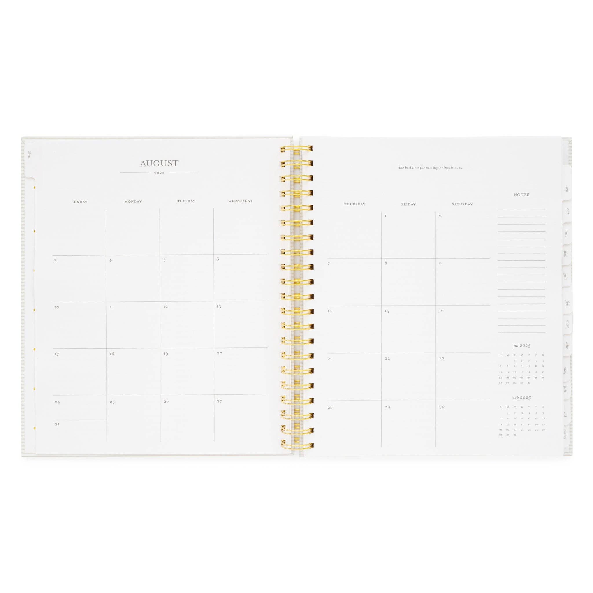 Sugar Paper - Wholesale Planner - 2025-2026 Khaki Stripe Large Weekly Spiral Academic Planner5