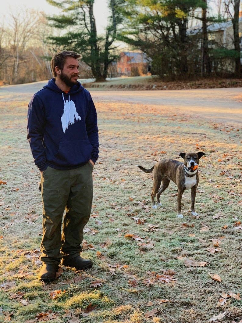 Reclaimed Maine Co. - Wholesale Hoodie - Unisex - Maine Pine Tree Coast Hooded Sweatshirt | Maine Apparel2