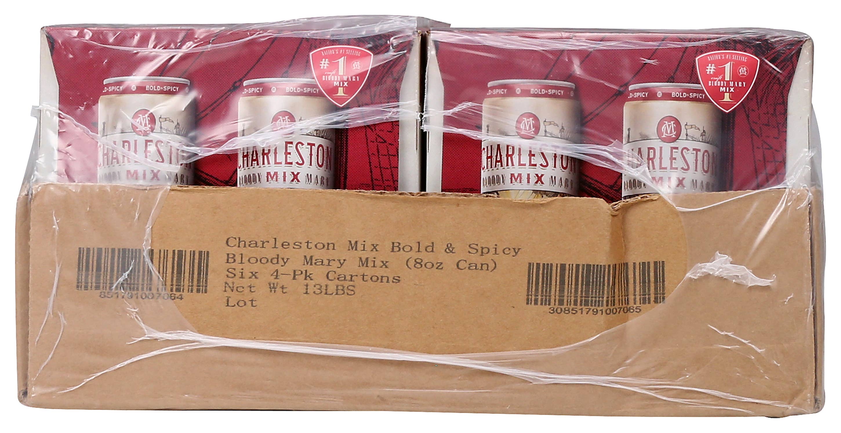 Charleston Mix - Wholesale Cocktail Mix/Syrup - Bold & Spicy Bloody Mary 4pk | 8.0z Cans6