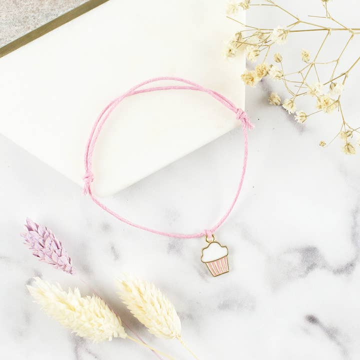 Mudita Bracelets - Vente Bracelets à breloques/pendentifs - Bracelet vœu cupcake élégant2