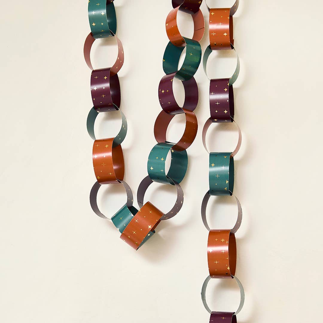 Hootyballoo by Club Green - Wholesale Christmas Decoration - Star Paper Chains - Pack of 482
