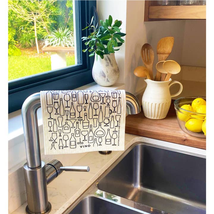 Bespoke Provisions - Wholesale Dishcloth - Vino Swedish Dishcloth - Reusable Sponge Cloth3