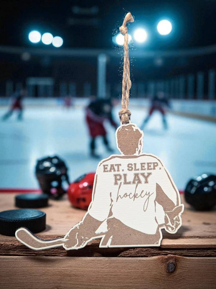 HOCKEY PLAYER ORNAMENT for wholesale by Richer Design Co.