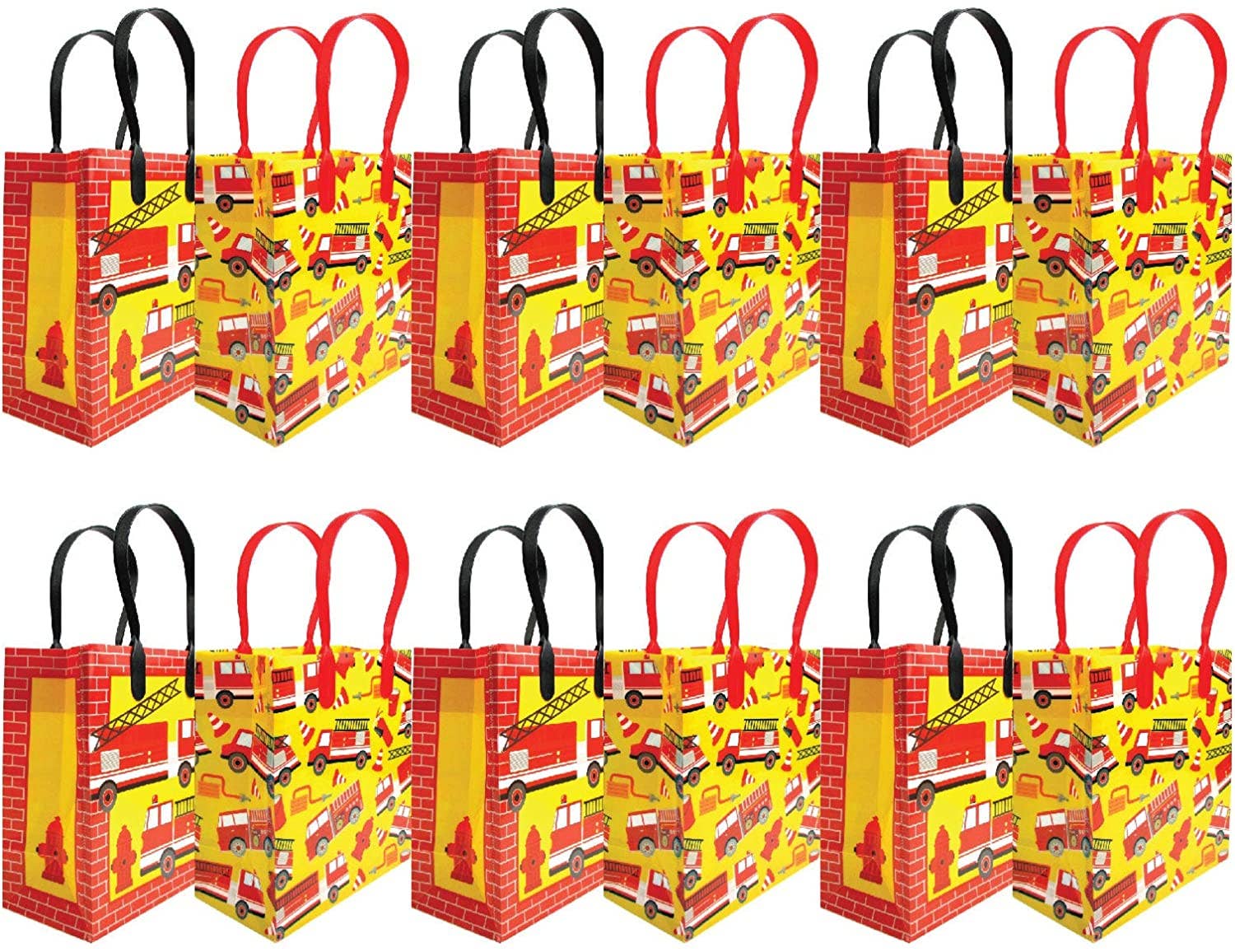 Tiny Mills – Saquinho de presente por atacado – Sacos para lembrancinhas de festa para caminhões de bombeiros, pacote com 121