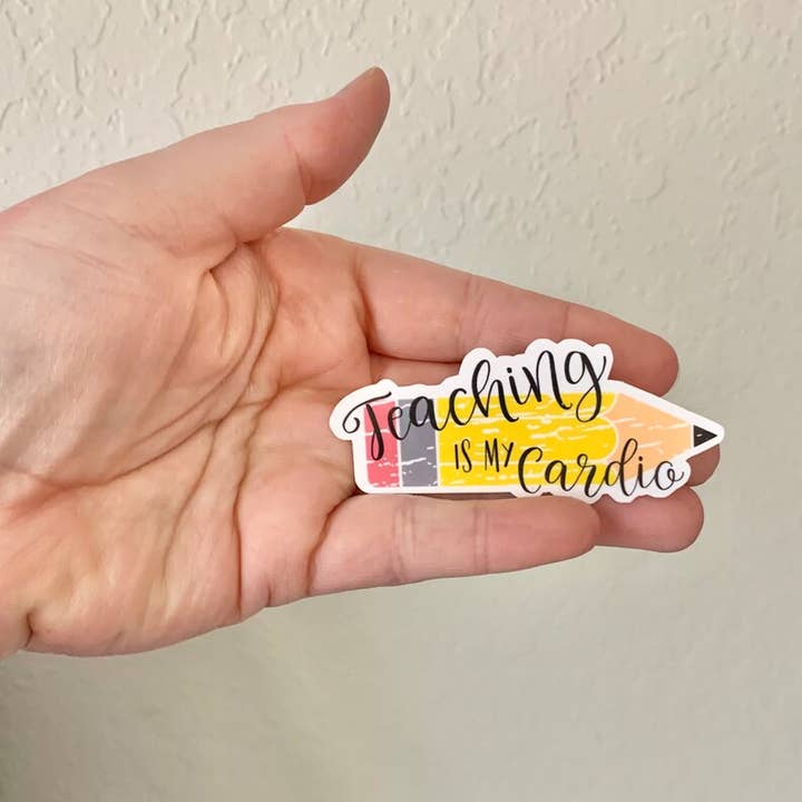 Cardio- Teacher Sticker/Magnet for wholesale by Oily Graphic Creations
