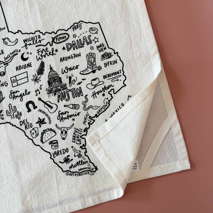 By Aleisha - Wholesale Tea Towel - State of Texas Tea Towel5