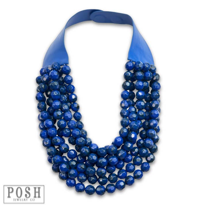 Pink Panache Brands - Wholesale Beaded/Pearl Necklace - Multi-strand magnetic clasp necklace14