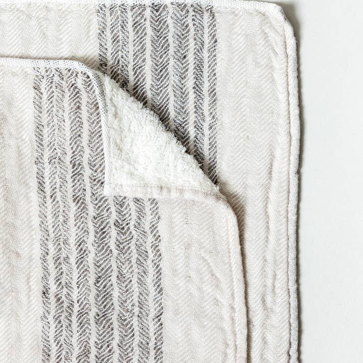 Morihata International Ltd. Co. - Wholesale Bath Towel - Flax Line Organics Bath Towel - Brown-Beige