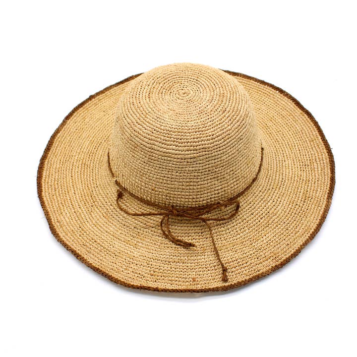 Shebobo - Wholesale Straw Hat - Women's - Rachel 4" Brim Crochet Straw Sun Hats with Colored Edge11