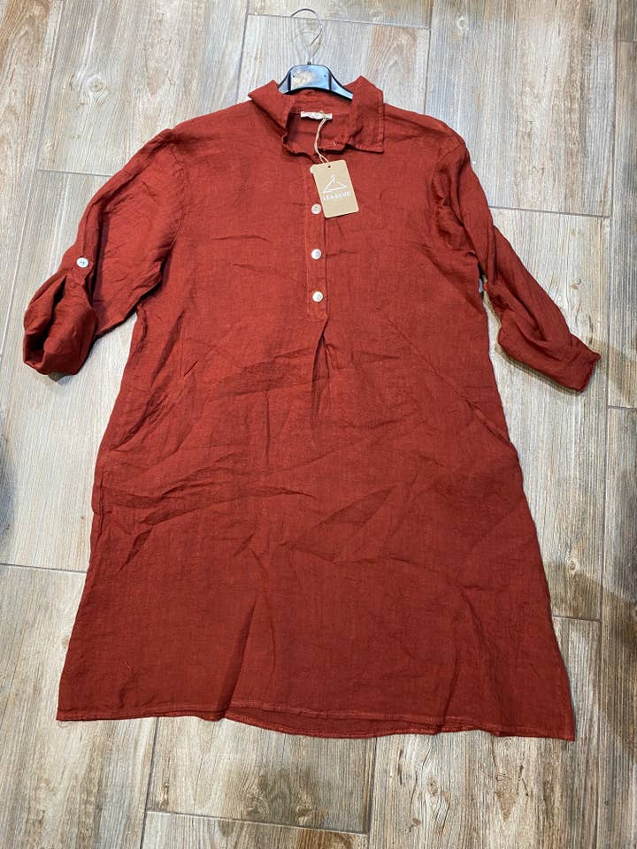 LÉA & LUC – Engroshandel Kjole - Dame – Korte kjoler i 100% hør REF. 135159