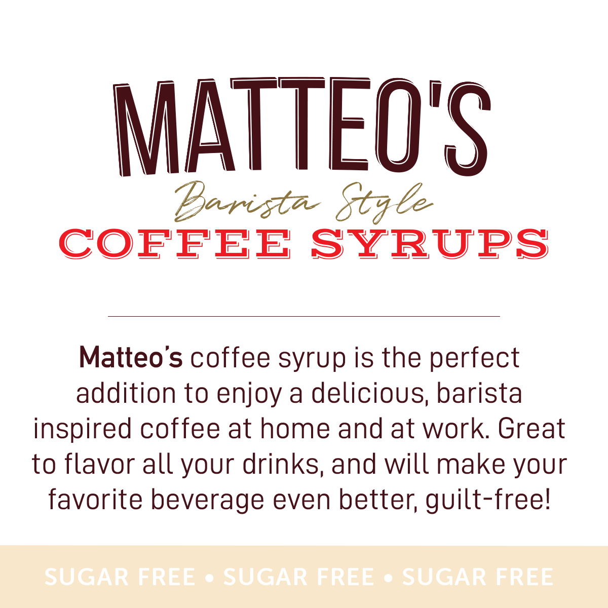 Matteo's - Wholesale Iced Coffee/Cold Brew - Matteo's Sugar Free Coffee Syrup, Cookie Dough, 0 Calories, 0 Sugar, Keto Friendly6