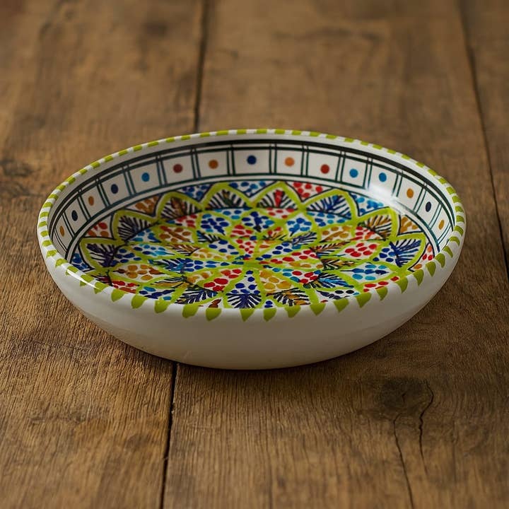 Prato Fundo Em Cerâmica Tunisina Pintado À Mão #11 por atacado de Etnico del Mondo