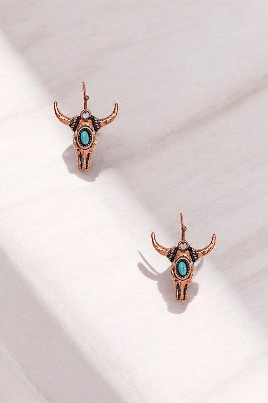 Andrea Bijoux - Vente Boucles d'oreilles pendantes - BOUCLE D'OREILLE EN FORME DE TAUREAU GRAVÉE3