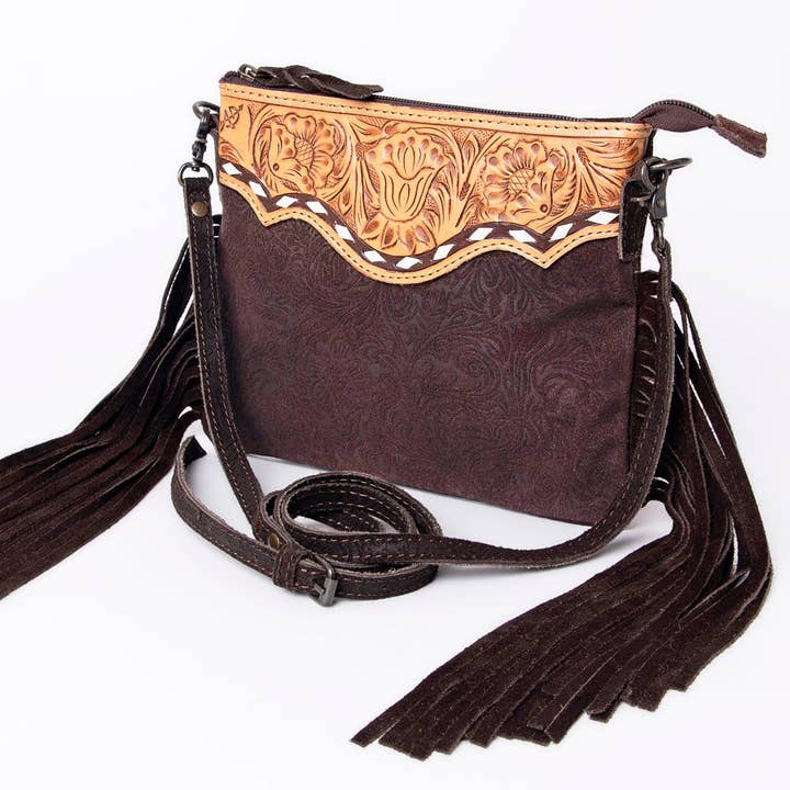 LS Western - Wholesale Crossbody Bag - Women's - ADBG109DM1 Crossbody Genuine Leather Western Leather Bag