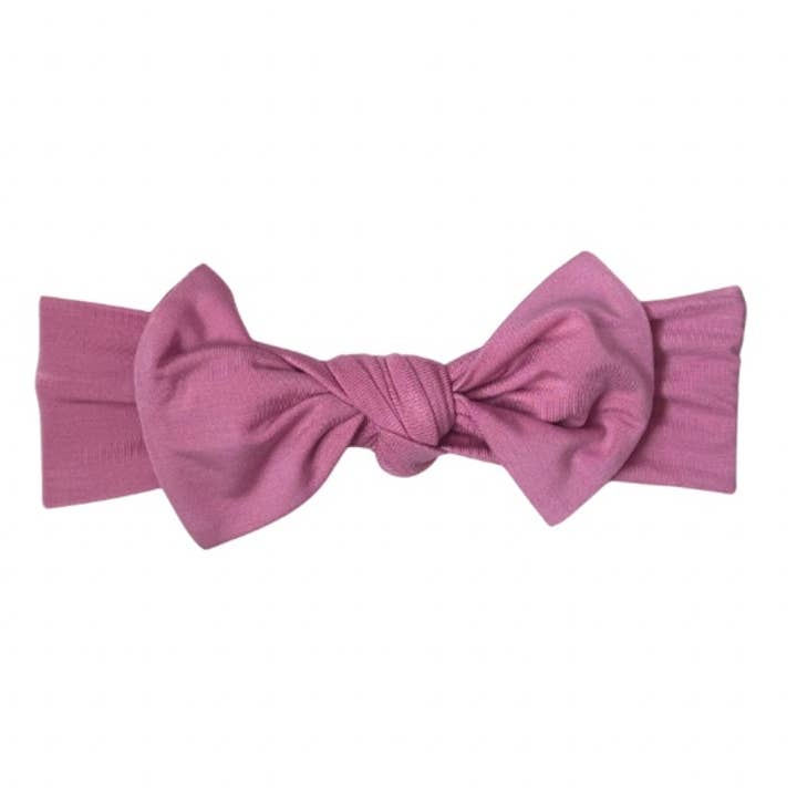 Blush Lotus – wholesale Pannband - Baby – Avery (solid rosa) - Hårband