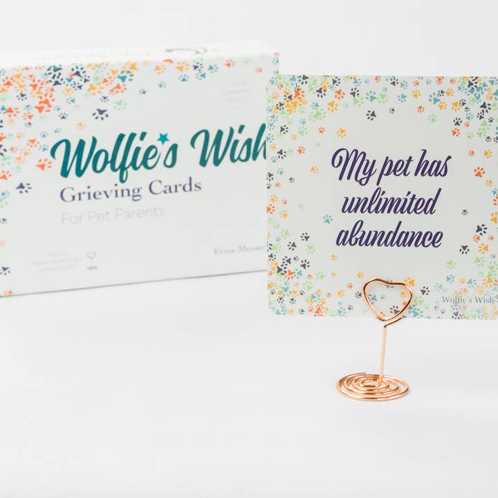 Wolfie’s Wish - Vente Urne - Cartes de deuil en cas de perte d'un animal de compagnie, jeu de cartes d'affirmation8