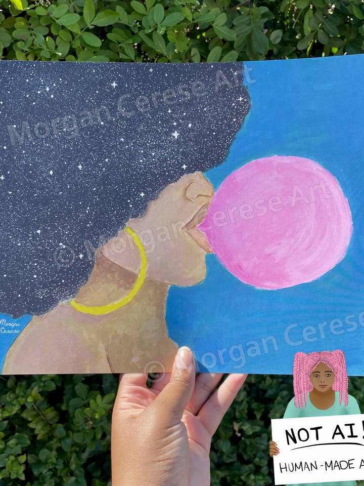 Afro Pop 8"x10" OU 11"x14" Art Print - Decor Mulher Preta por atacado de Morgan Cerese Art