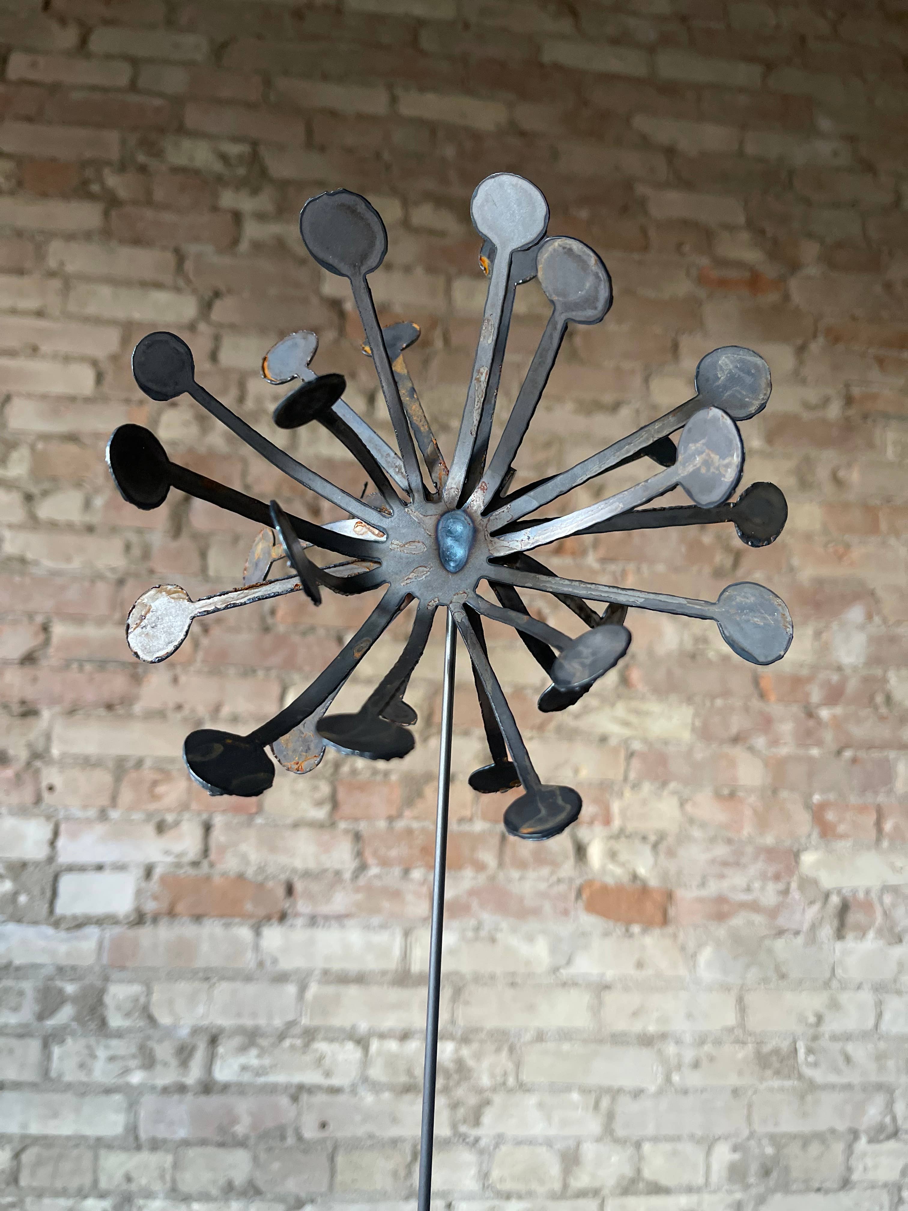 608 The Factory - Wholesale Outdoor Ornament/Decor - 3D Metal Dandelion Wish Flower Set of 24 Flowers6