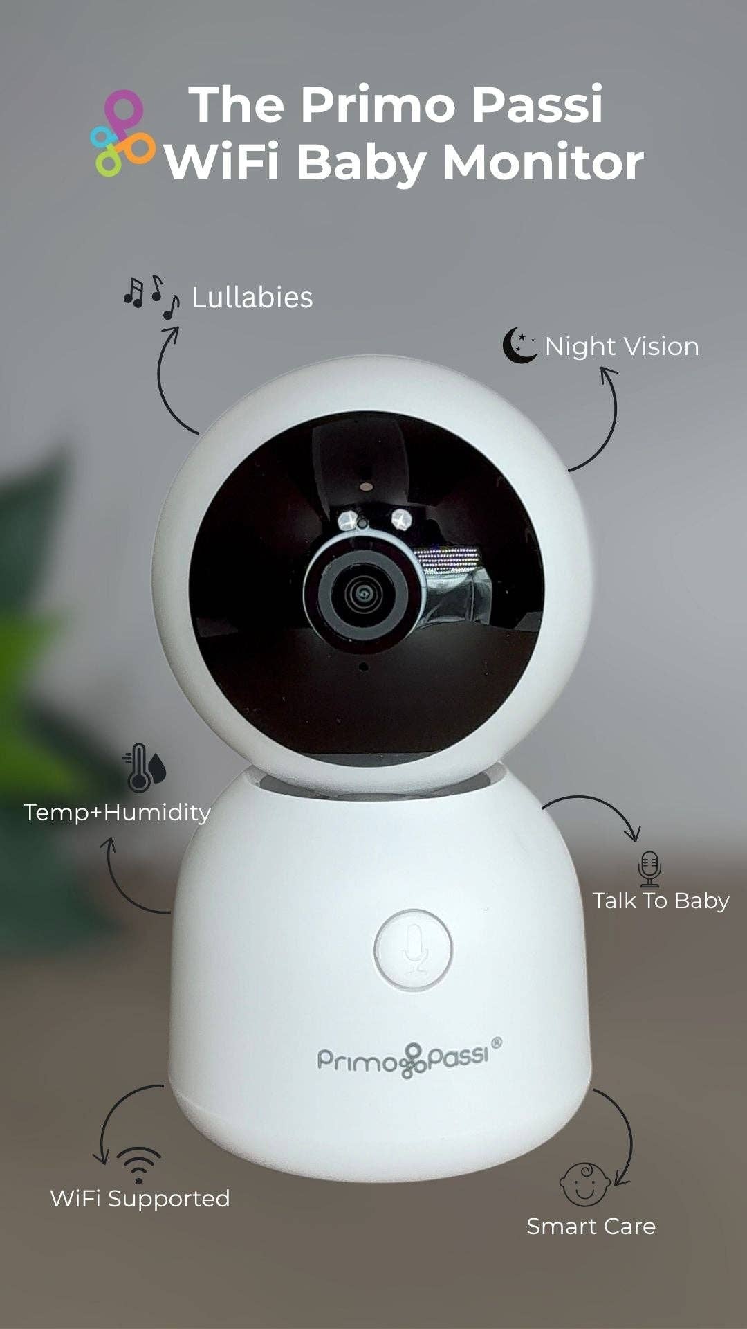 Primo Passi – Großhandel Babyphone mit Kamera – Primo Passi - Intelligenter WLAN-Baby-Monitor mit 5” HD-Bildschirm6