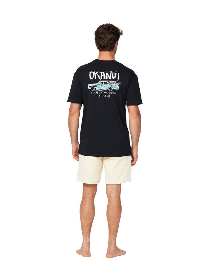 Okanui - Wholesale Screen printed t-shirt – Men′s - Mens - T-Shirt - Rearview - Black6