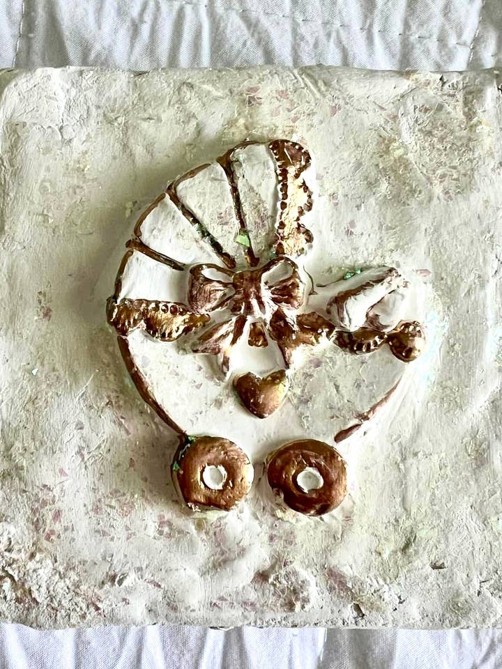 Poussette bleue personnalisée Canvas Clays 4 x 4 pour la vente par The Happy Butterfly