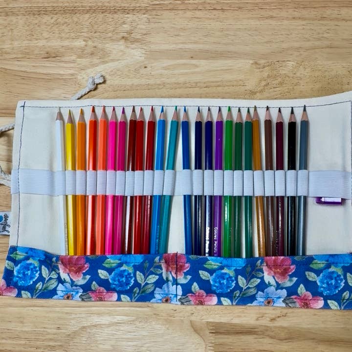 Colored Pencil Roll Up Fabric Pouch (Pencils Included) for wholesale by Joytime Ministries