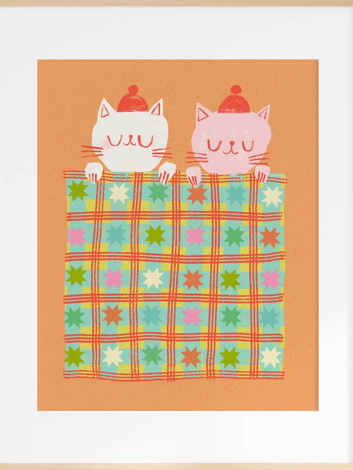 Two Cats | 8x10 Art Print for wholesale by Chloe Welch Art