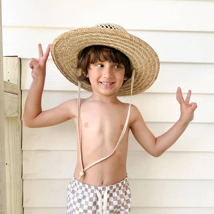 Boys Checkered Swim Trunks for wholesale by Hippie Kids