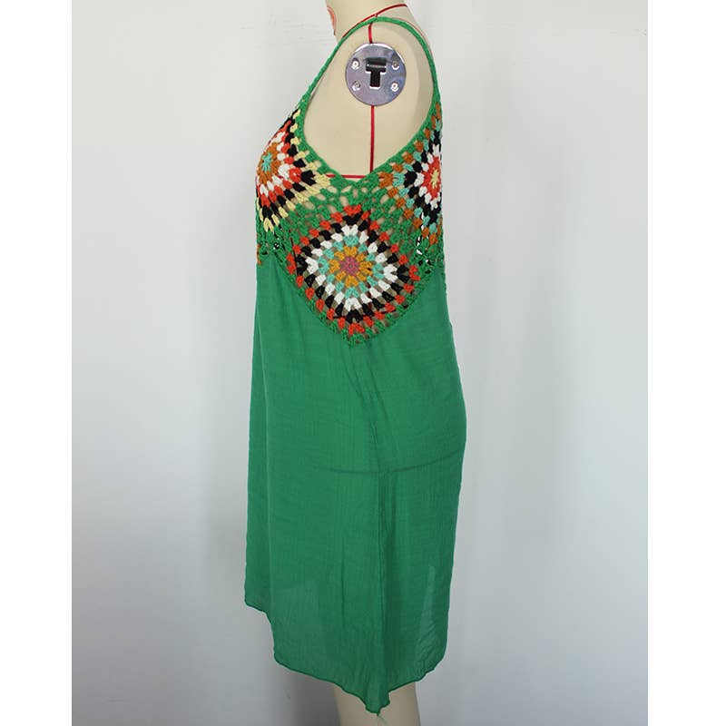 Hope & Sunshine - Wholesale Swim Cover Up - Women's - Crochet V-Neck Cover Up Dress19